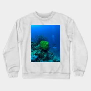 Coral reef and scuba diver Crewneck Sweatshirt